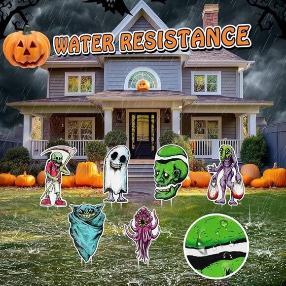 6 Pcs Decor Garden Lawn Yard Signs Stakes Halloween Decorations Outdoor - Picture 4 of 8